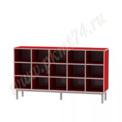 Стеллаж для горшков на 15 ячеек МТ 17-82 Красный