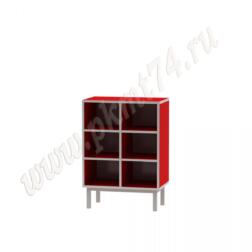 Шкаф для горшков на шесть ячеек МТ 17-79 Красный