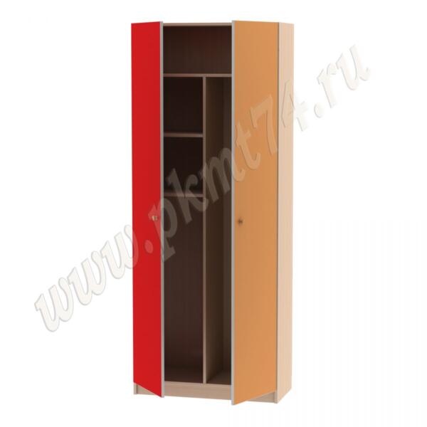 Шкаф для хранения хозяйственного инвентаря МТ 17-16 Молочный-Красно-Оранж