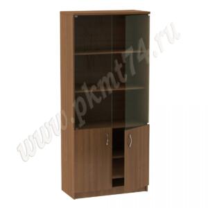 Шкаф для документов со стеклянными фасадами МТ 14-4 Орех Шкаф для документов со стеклянными фасадами МТ 14-4 Орех