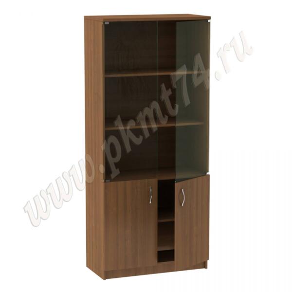 Шкаф для документов со стеклянными фасадами МТ 14-4 Орех
