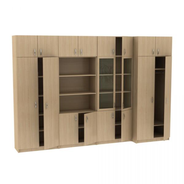 Шкафы в кабинет с антресолями МТ 14-34-8 Клён