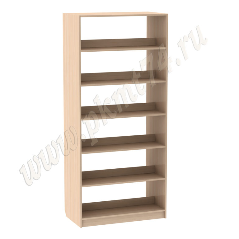 Стеллаж библиотечный двухсторонний МТ 11-2 дуб Молочный