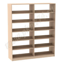 Стеллаж библиотечный широкий МТ 11-4 дуб Молочный