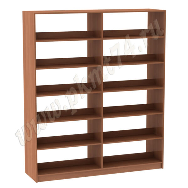 Стеллаж библиотечный широкий МТ 11-4 Вишня Оксфорд