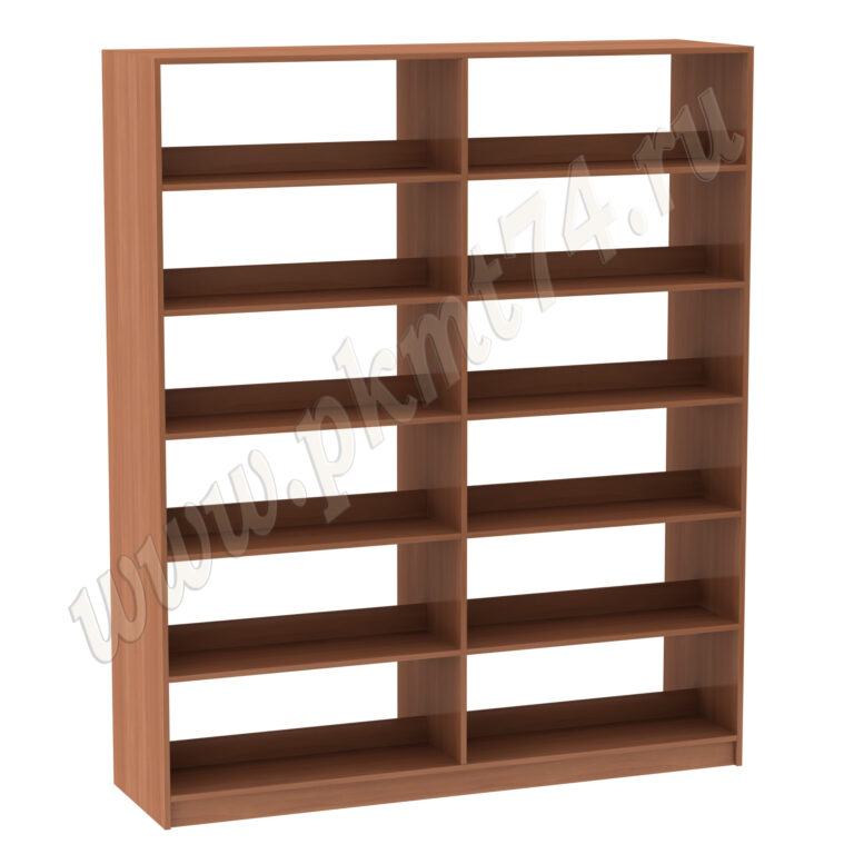 Стеллаж библиотечный широкий МТ 11-4 Вишня Оксфорд