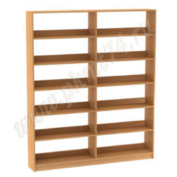 Стеллаж библиотечный пристенный широкий МТ 11-3 Бук Бавария светлый
