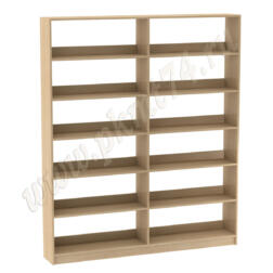 Стеллаж библиотечный пристенный широкий МТ 11-3 Клён