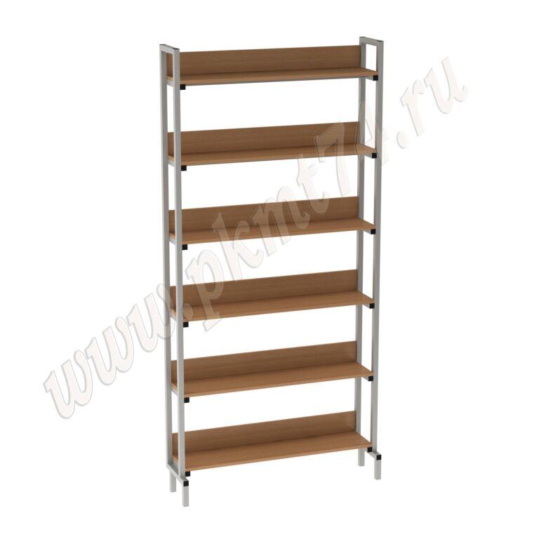 Стеллаж библиотечный односторонний МТ 03-1 Бук Бавария светлый