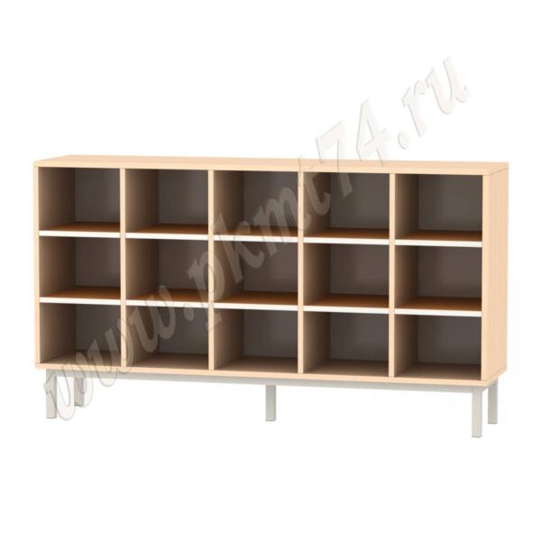 Стеллаж для горшков на 15 ячеек МТ 17-82 Дуб Молочный-Оранжевый