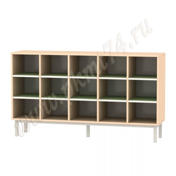 Стеллаж для горшков на 15 ячеек МТ 17-82 Дуб Молочный-Салатовый