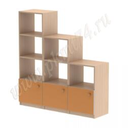 Стеллаж для игрушек и пособий МТ 17-63 Дуб Молочный - Оранж