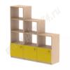 Стеллаж для игрушек и пособий МТ 17-63 Дуб Молочный - Жёлтый