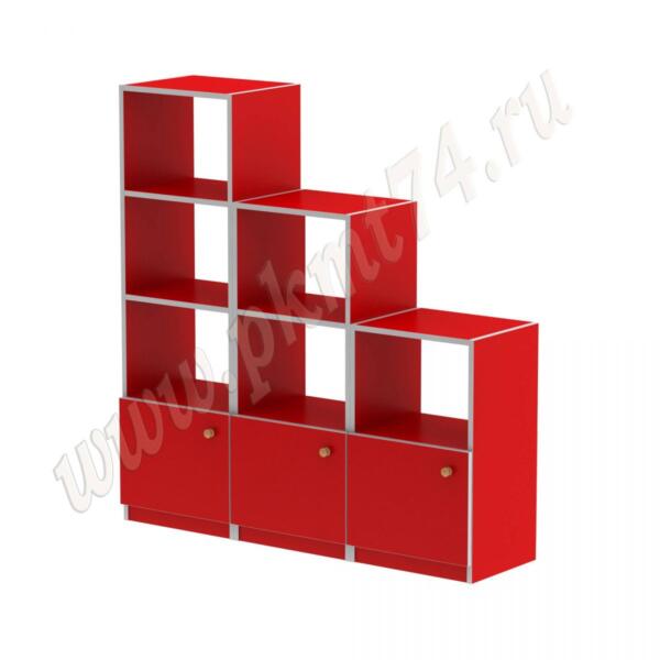 Стеллаж для игрушек и пособий МТ 17-63 Красный