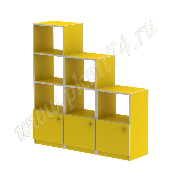 Стеллаж для игрушек и пособий МТ 17-63 Жёлтый