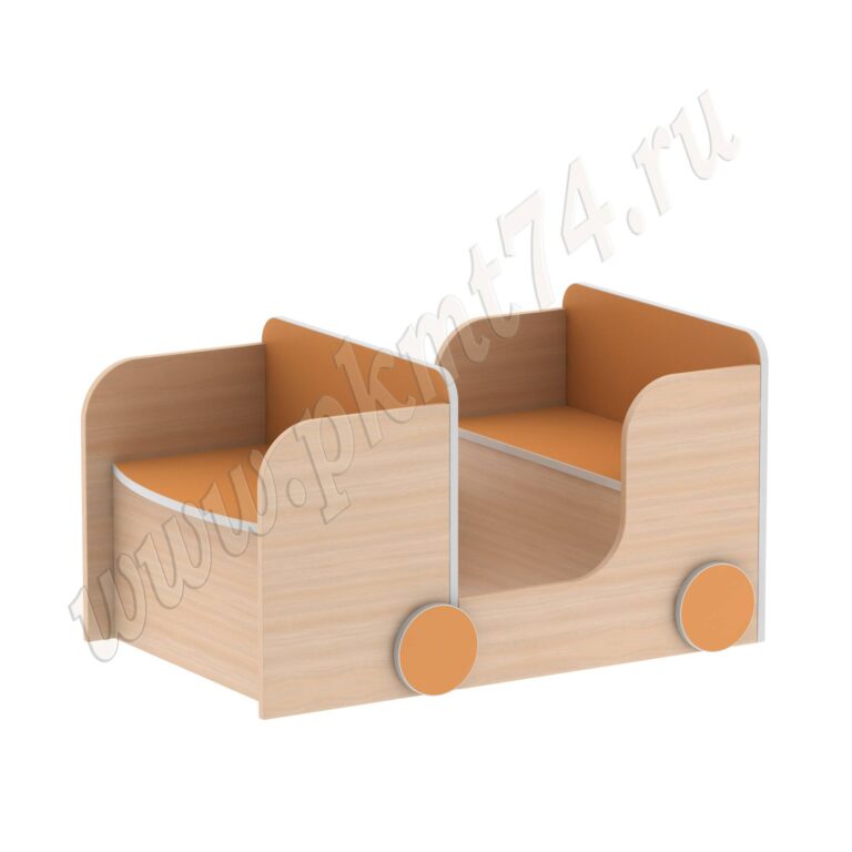 Стеллаж для игрушек Машина МТ 17-93 Дуб Молочный-Оранжевый