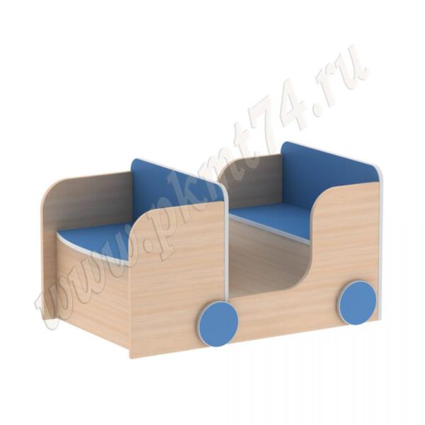 Стеллаж для игрушек Машина МТ 17-93 Дуб Молочный-Голубой