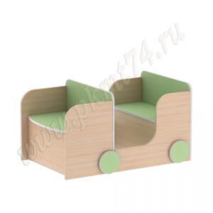 Стеллаж для игрушек Машина МТ 17-93 Дуб Молочный-Салатовый Стеллаж для игрушек Машина МТ 17-93 Дуб Молочный-Салатовый