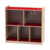 Стеллаж для игрушек МТ 17-45 Дуб Молочный-Красный