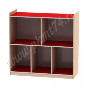 Стеллаж для игрушек МТ 17-45 Дуб Молочный-Красный