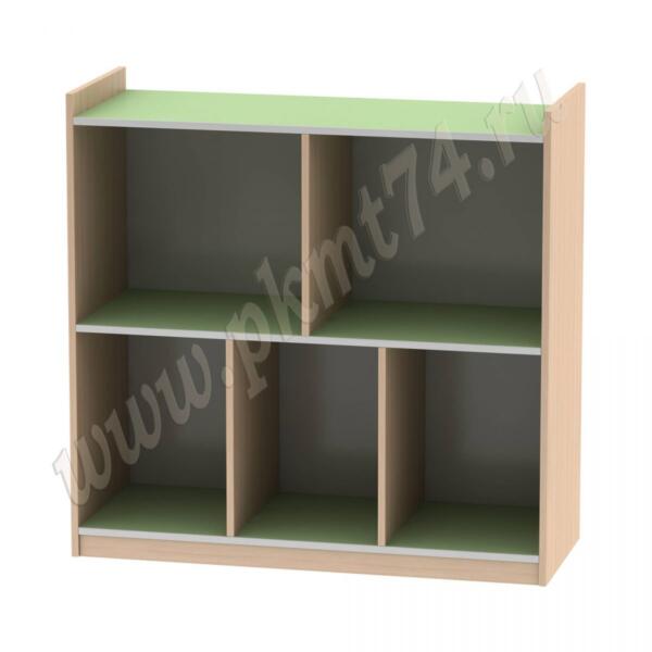 Стеллаж для игрушек МТ 17-45 Дуб Молочный-Салатовый