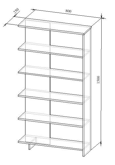 Угловой стеллаж для журналов