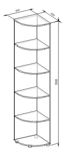 Стеллаж МТ 11-12 чертёж с размерами Стеллаж угловой