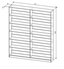 Стеллаж МТ 11-3 чертёж с размерами