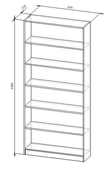 Стеллаж пристенный