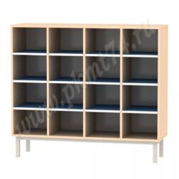 Стеллаж на металлическом каркасе для горшков МТ 17-85 Дуб Молочный-Голубой