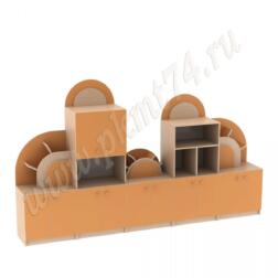 Стенка для игрушек Радуга Мт 17-64 Дуб Молочный-Оранжевый