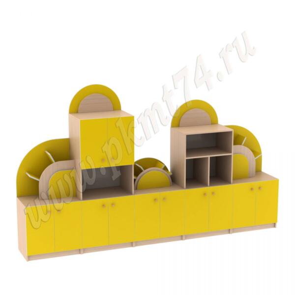 Стенка для игрушек Радуга Мт 17-64 Дуб Молочный-Жёлтый