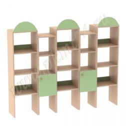 Стенка модульная для игровой МТ 17-60 Дуб Молочный-Салатовый