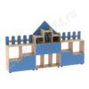 Стенка модульная для игрушек Рыцарский замок МТ 17-61 Дуб Молочный-Голубой