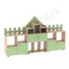 Стенка модульная для игрушек Рыцарский замок МТ 17-61 Дуб Молочный-Салатовый