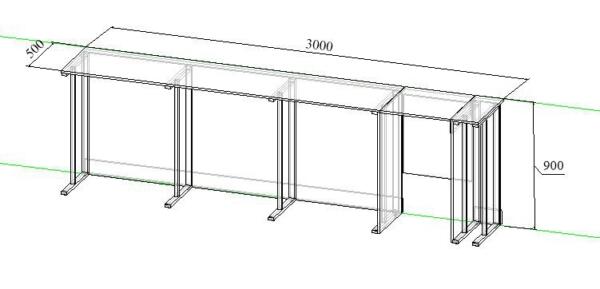 Гардеробная стойка на металлическом каркасе