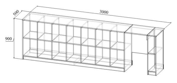 Стойка для выдачи одежды МТ 08-17 чертеж с размерами