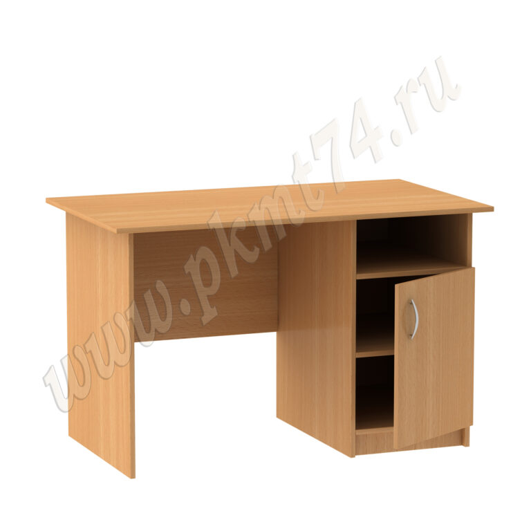 Стол для общежития письменный однотумбовый МТ 06-7 Бук Бавария светлый