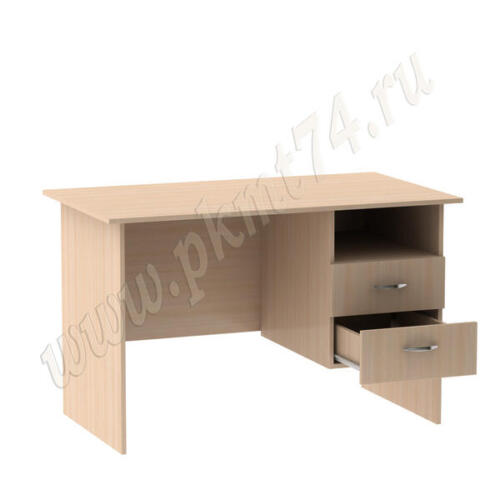 Стол для общежития с нишей и двумя ящиками МТ 06-13 дуб Молочный Стол для общежития с нишей и двумя ящиками МТ 06-13 дуб Молочный