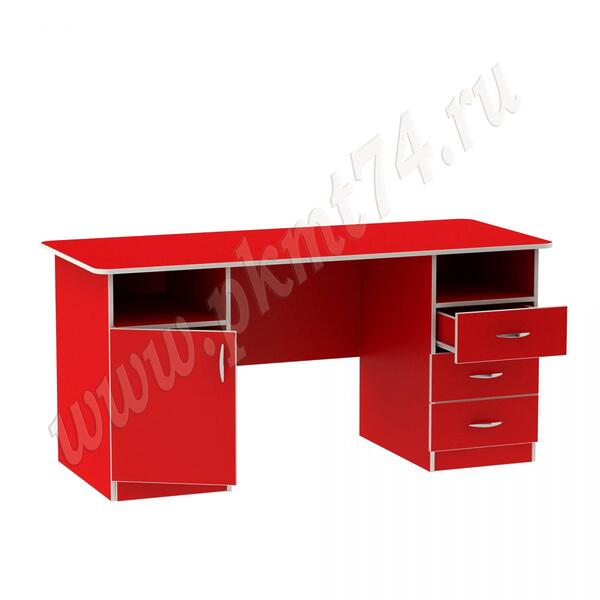 Стол для воспитателя с большими тумбами МТ 06-12 Красный