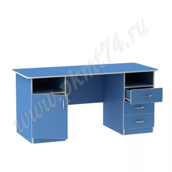 Стол для воспитателя с большими тумбами МТ 06-12 Голубой