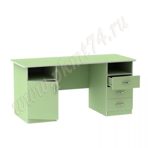 Стол для воспитателя с большими тумбами МТ 06-12 Салатовый