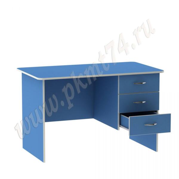 Стол для воспитателя с тремя ящиками МТ 06-10 Голубой