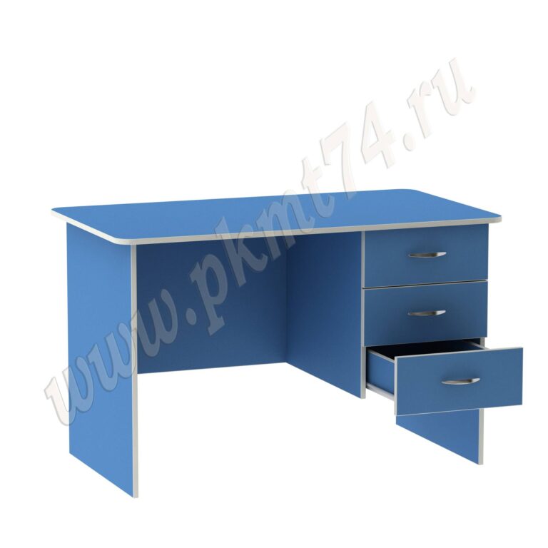Стол для воспитателя с тремя ящиками МТ 06-10 Голубой Стол для воспитателя с тремя ящиками МТ 06-10 Голубой