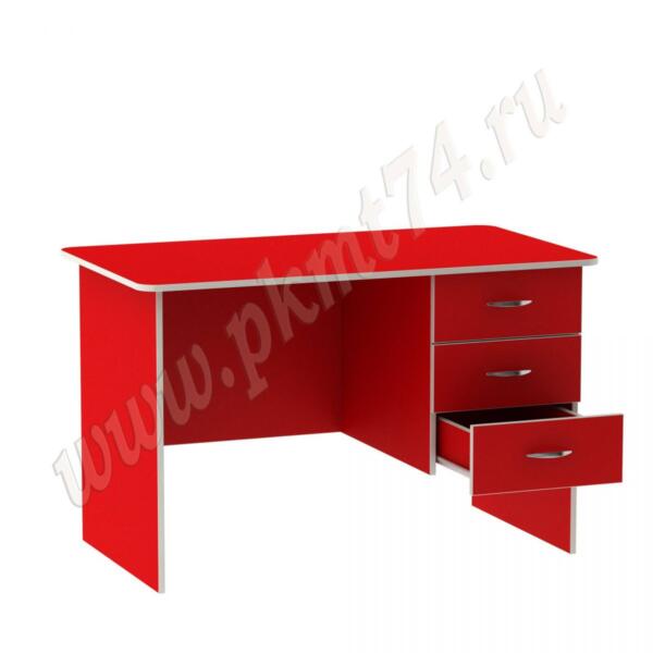 Стол для воспитателя с тремя ящиками МТ 06-10 Красный