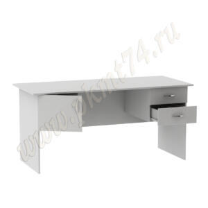 Стол двухтумбовый, тумбы малые МТ 06-11 Серый