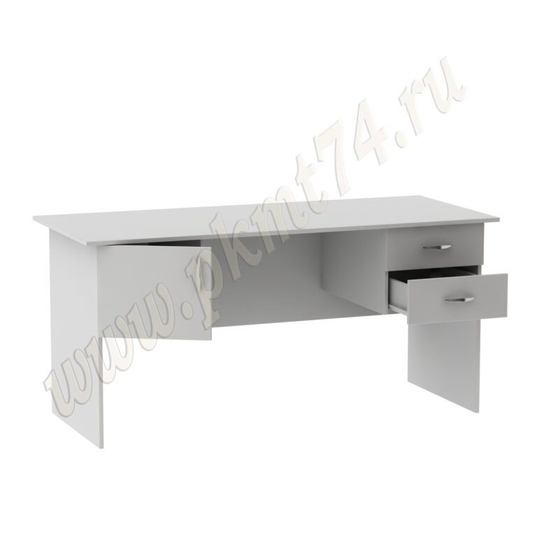 Стол двухтумбовый, тумбы малые МТ 06-11 Серый