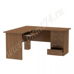 Стол угловой компьютерный для офиса МТ 07-6 Орех Стол угловой компьютерный для офиса МТ 07-6 Орех