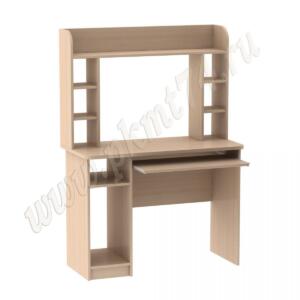 Стол компьютерный с полками для дисков МТ 07-14 дуб Молочный Стол компьютерный с полками для дисков МТ 07-14 дуб Молочный