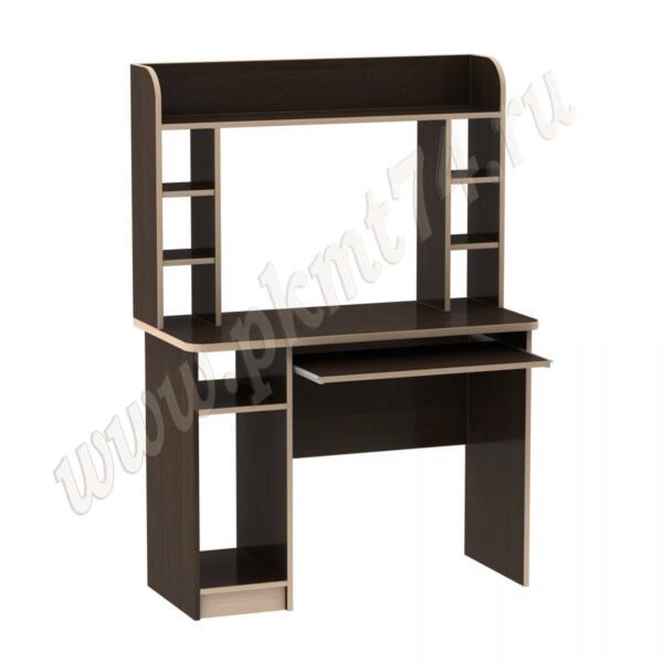 Стол компьютерный с полками для дисков МТ 07-14 Венге-Молочный
